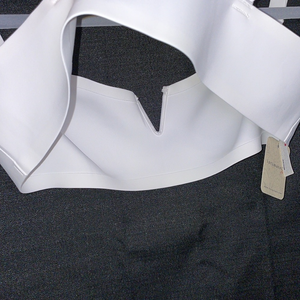 NWT Intimately Free People Notched Lily Scuba Bralette - White - Size Large - Picture 14 of 17